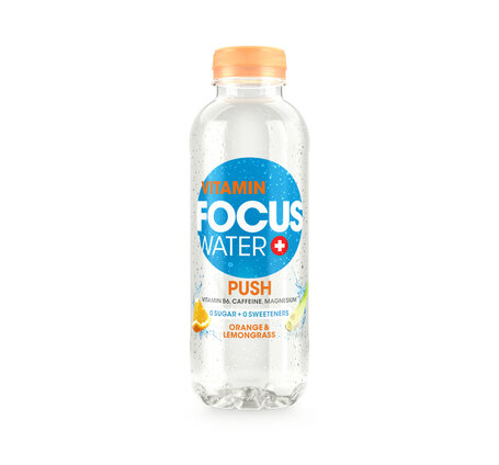 Focuswater Push Orange & Zitronengras PET, 6-Pack