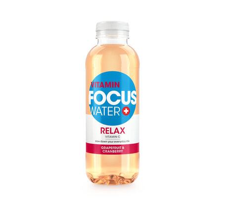 Focuswater Relax Grapefruit & Cranberry EW PET, 6-Pack